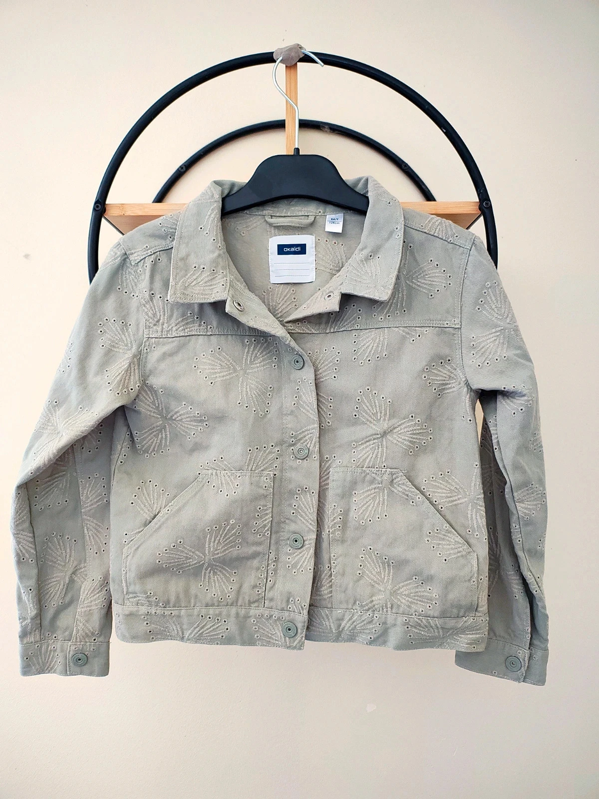 8 ans veste mi saison Okaïdi kaki